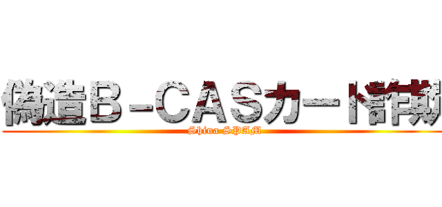 偽造Ｂ－ＣＡＳカード詐欺 (Shina SPAM)