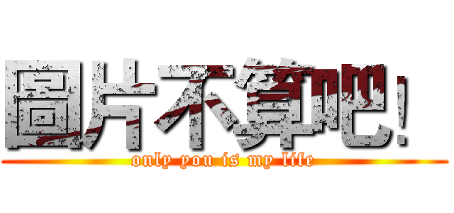 圖片不算吧！ (only you is my life)