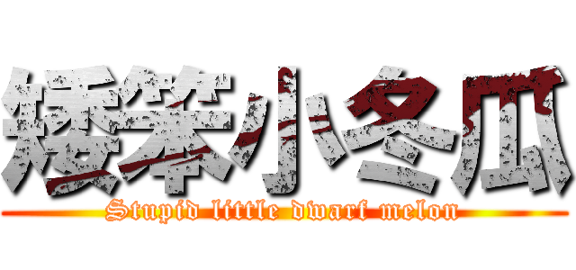 矮笨小冬瓜 (Stupid little dwarf melon)