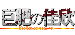 巨肥の佳欣 (JiaXin is very fat)