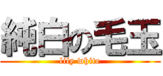 純白の毛玉 (lily white)