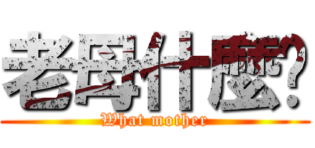 老母什麼啦 (What mother)