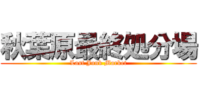 秋葉原最終処分場 (Last Junk Market)