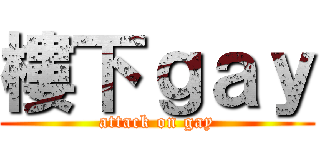 樓下ｇａｙ (attack on gay)