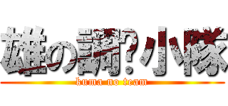 雄の調查小隊 (kuma no team)