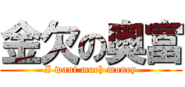 金欠の奥富 (I want much money)