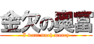 金欠の奥富 (I want much money)