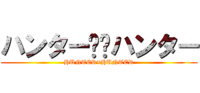 ハンター✖︎ハンター (HUNTER×HUNTER)