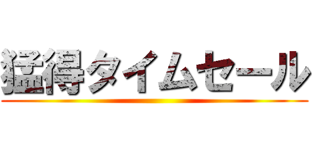 猛得タイムセール ()