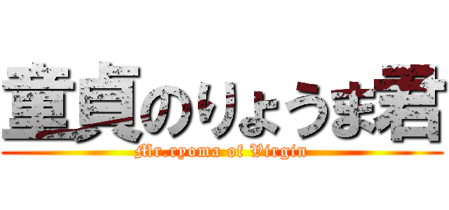 童貞のりょうま君 (Mr.ryoma of Virgin)