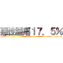 悪性腫瘍１７．５％ (malignancy)