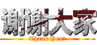 谢谢大家 (Thank You！)