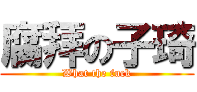 腐拜の子琦 (What the fuck)