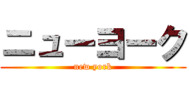 ニューヨーク (new york)