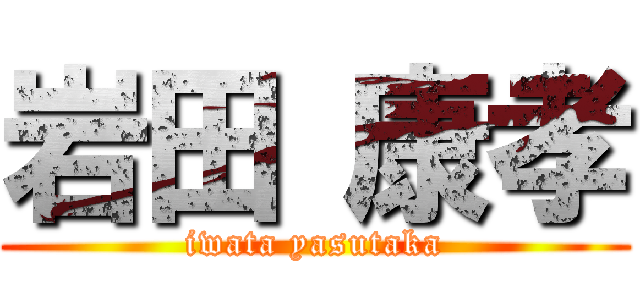岩田 康孝 (iwata yasutaka)