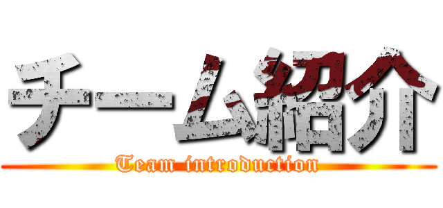 チーム紹介 (Team introduction)