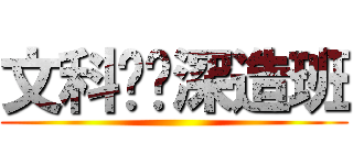 文科实验深造班 ()