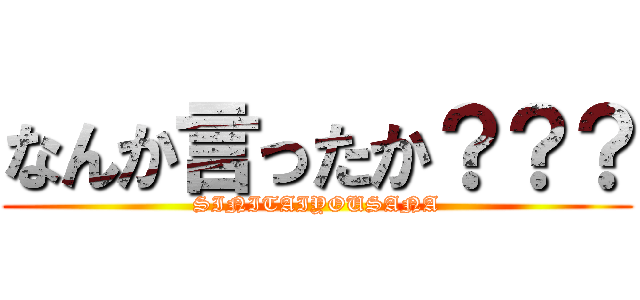 なんか言ったか？？？ (SINITAIYOUSANA)