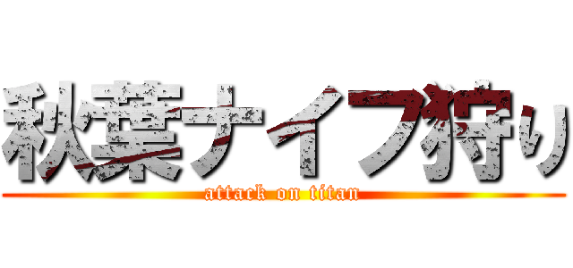 秋葉ナイフ狩り (attack on titan)