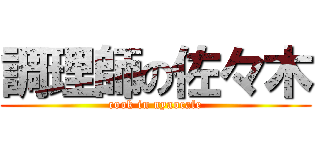 調理師の佐々木 (cook in nyaocafe)