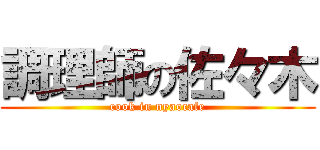 調理師の佐々木 (cook in nyaocafe)