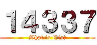 １４３３７ (What is this?)