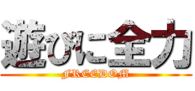 遊びに全力 (FREEDOM)