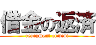 借金の返済 (repayment of debt)