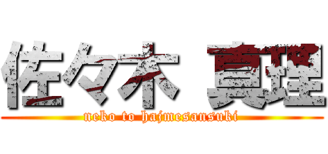佐々木 真理 (neko to hajmesansuki)