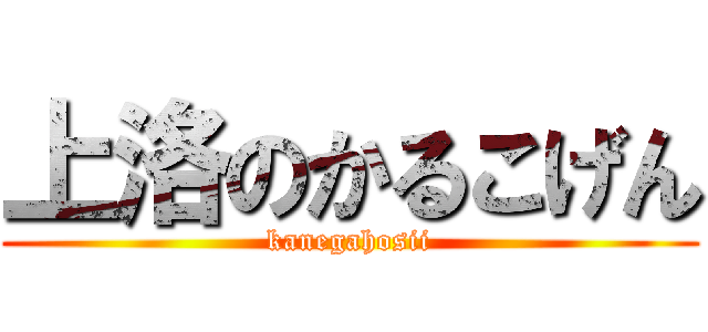 上洛のかるこげん (kanegahosii)