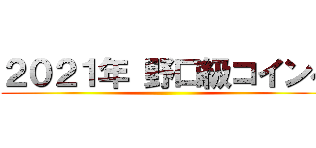 ２０２１年 野口級コインへ ()