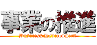 事業の推進 (Business Development)