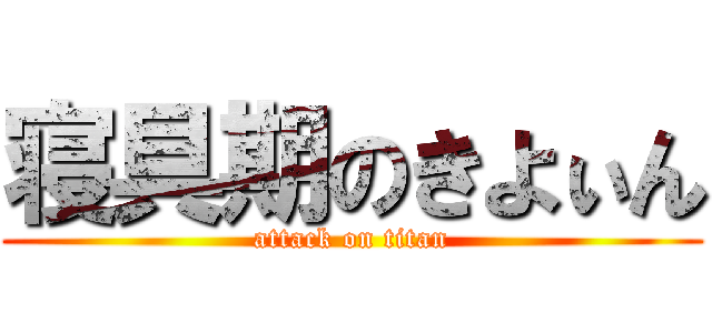 寝具期のきよぃん (attack on titan)