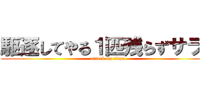 駆逐してやる１匹残らずサラを (attack on titan)