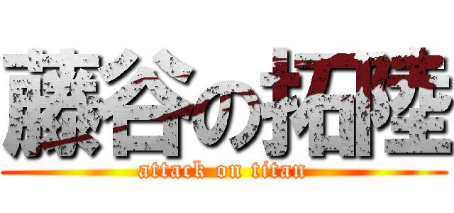 藤谷の拓陸 (attack on titan)