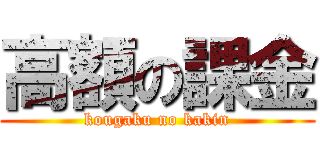 高額の課金 (kougaku no kakin)