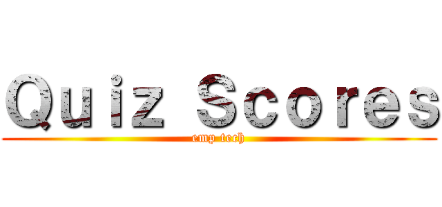 Ｑｕｉｚ Ｓｃｏｒｅｓ (emp tech)