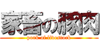 家畜の豚肉 (pork of livestock)