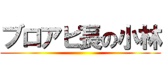 ブロアピ長の小林 ()