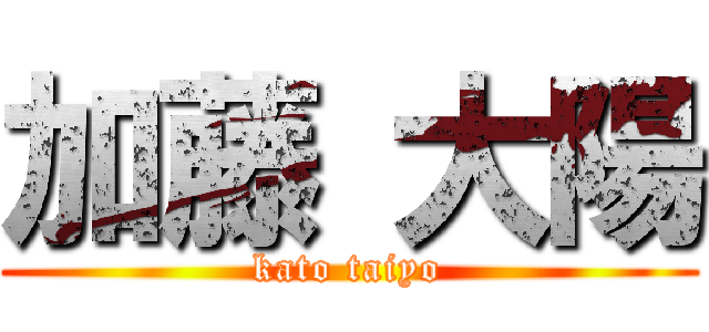 加藤 大陽 (kato taiyo)