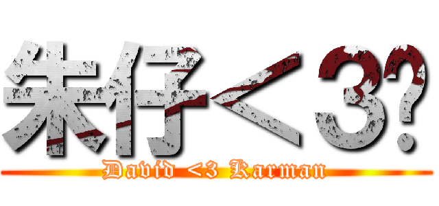 朱仔＜３雯 (David <3 Karman)