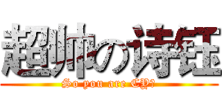 超帅の诗钰 (So you are CY?)