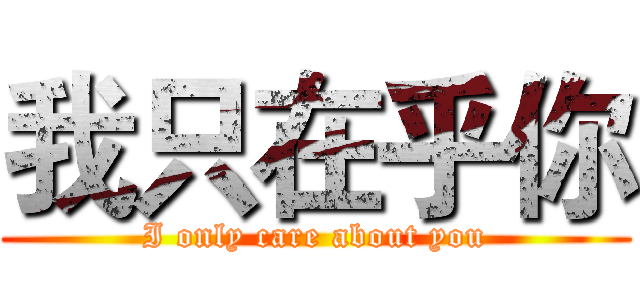 我只在乎你 (I only care about you)