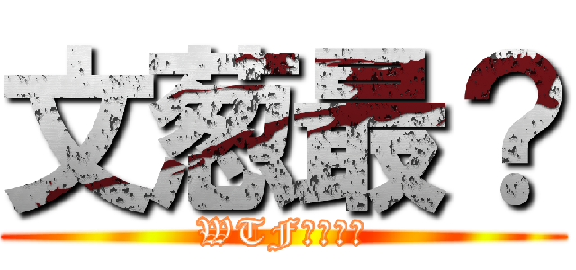 文葱最？ (WTF！！？？)