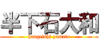 半下石大和 (hangeishi yamato)
