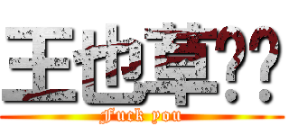 王也草伱嗎 (Fuck you)