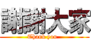 謝謝大家 (Thank you  )