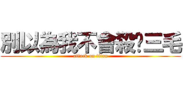 別以為我不會殺你三毛 (attack on titan)