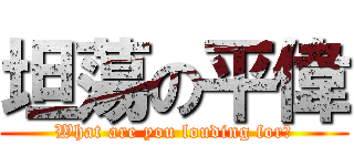 坦蕩の平偉 (What are you louding for?)