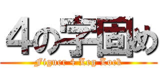 ４の字固め (Figuer 4 Leg Lock)